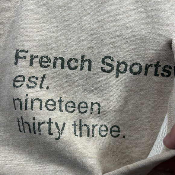 Lacoste Hoodie Mens 4XL Loose Fit Giant Crocodile Logo Sweatshirt Gray Green Y2K - Picture 9 of 11